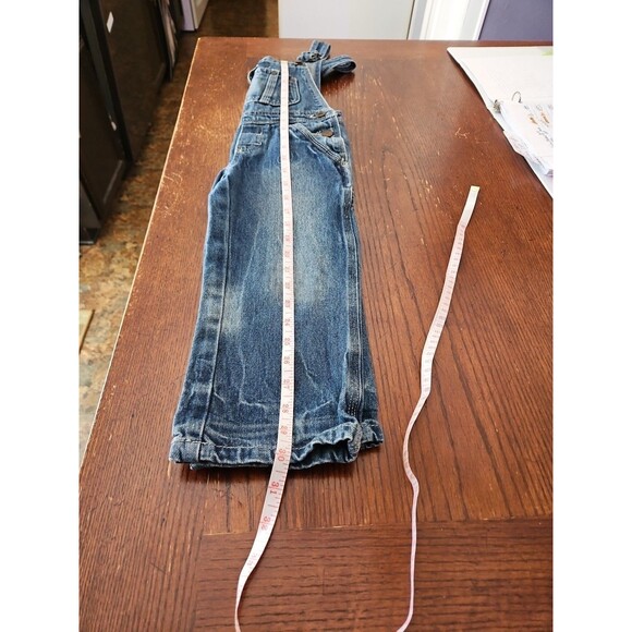 Genuine Kids Osh Kosh Overalls Size 4T 24" Waist Blue Denim Jean Overalls (A286) - Picture 8 of 8